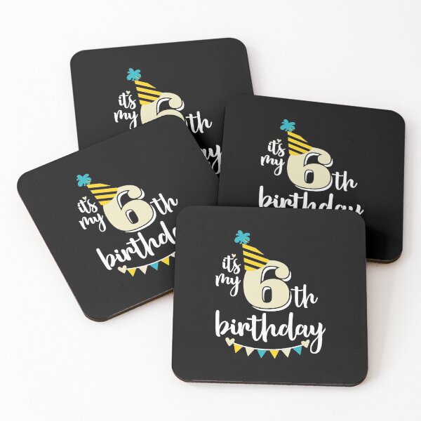 Item preview, 6th birthday 6 years of being awesome 6 years kid girl boy Off birthday Vacation Inspiration Joy Mood designed and sold by DesignByHeartUK.
