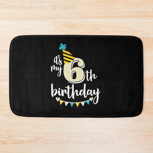 Item preview, 6th birthday 6 years of being awesome 6 years kid girl boy Off birthday Vacation Inspiration Joy Mood designed and sold by DesignByHeartUK.