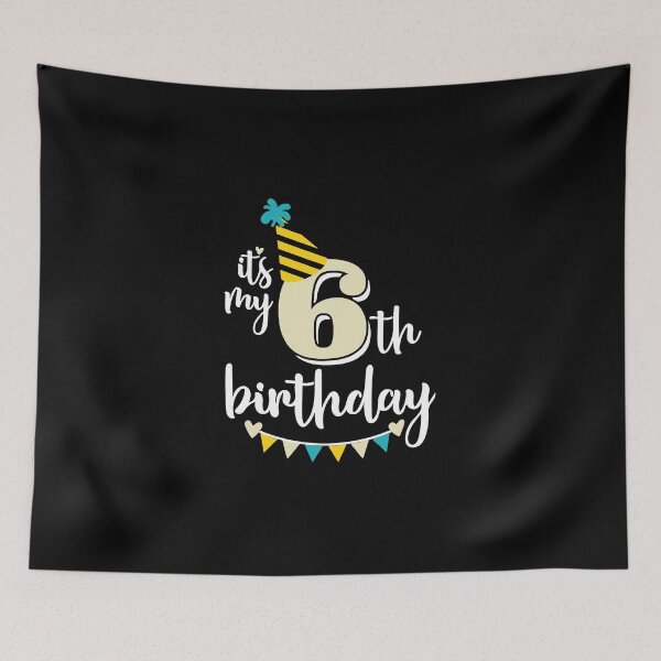 Item preview, 6th birthday 6 years of being awesome 6 years kid girl boy Off birthday Vacation Inspiration Joy Mood designed and sold by DesignByHeartUK.