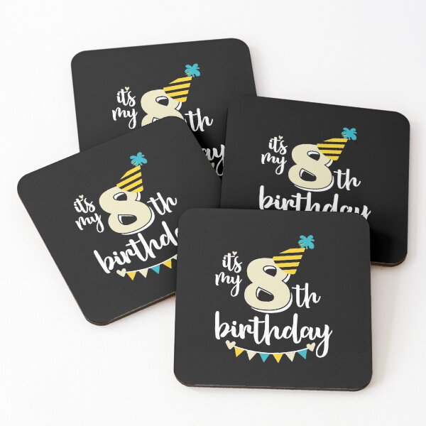 Item preview, 8th birthday 8 years of being awesome 8 years kid girl boy Off birthday Vacation Inspiration Joy Mood designed and sold by DesignByHeartUK.