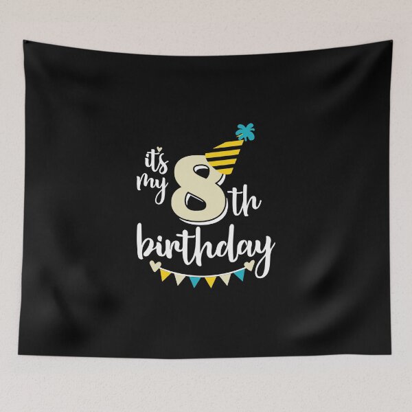Item preview, 8th birthday 8 years of being awesome 8 years kid girl boy Off birthday Vacation Inspiration Joy Mood designed and sold by DesignByHeartUK.