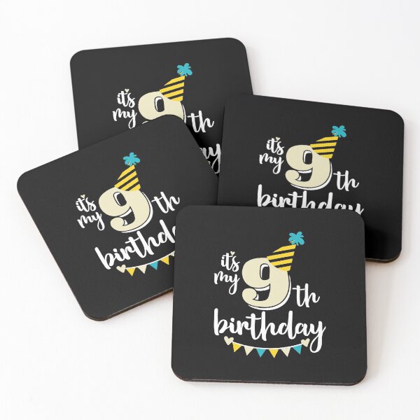 Item preview, 9th birthday 9 years of being awesome9 years kid girl boy Off birthday Vacation Inspiration Joy Mood designed and sold by DesignByHeartUK.