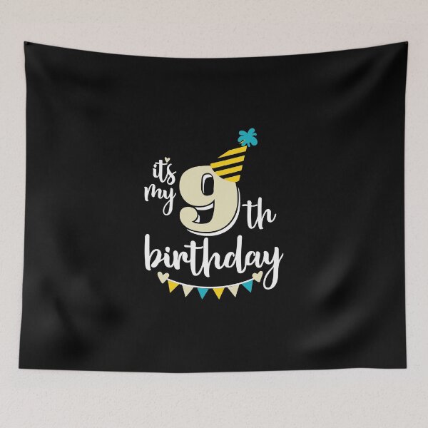 Item preview, 9th birthday 9 years of being awesome9 years kid girl boy Off birthday Vacation Inspiration Joy Mood designed and sold by DesignByHeartUK.