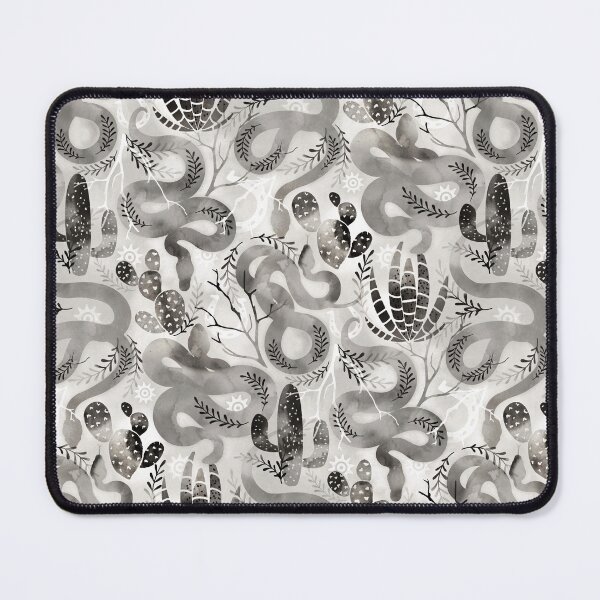 Item preview, Wild and Sandy Snakes with Cacti - black and white designed and sold by Perrin Le Feuvre.
