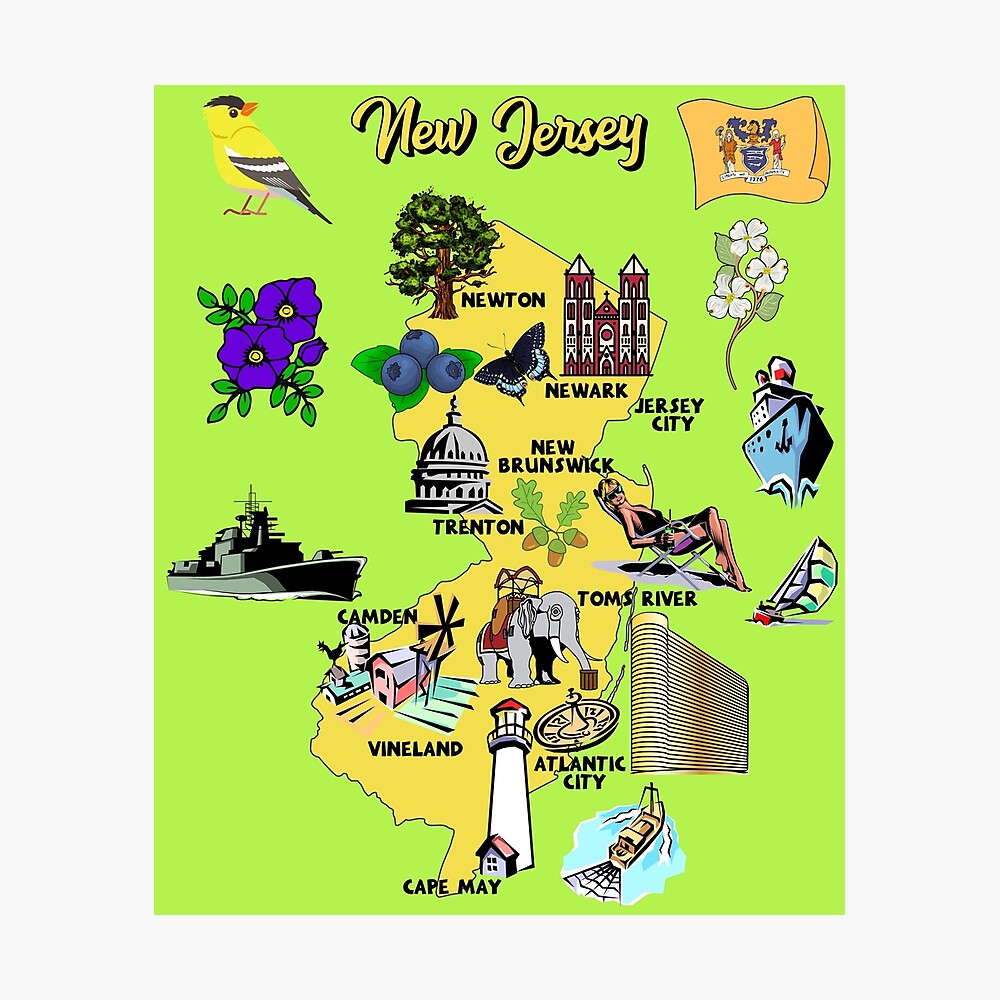 Printable New Jersey Maps  State Outline, County, Cities