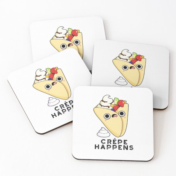 Item preview, Crepe Happens Funny Food Puns  designed and sold by punnybone.