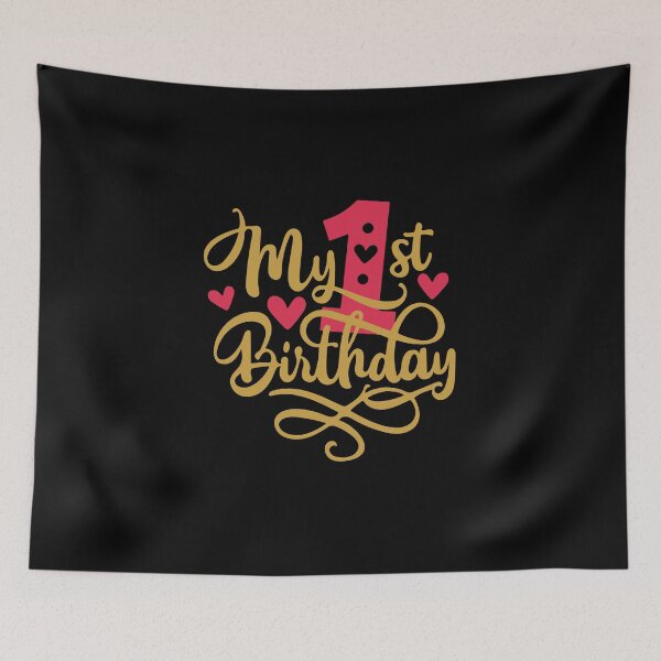 Item preview, 1st birthday 1 year of being awesome 1 year kid girl boy Off birthday Vacation Inspiration Joy Mood designed and sold by DesignByHeartUK.