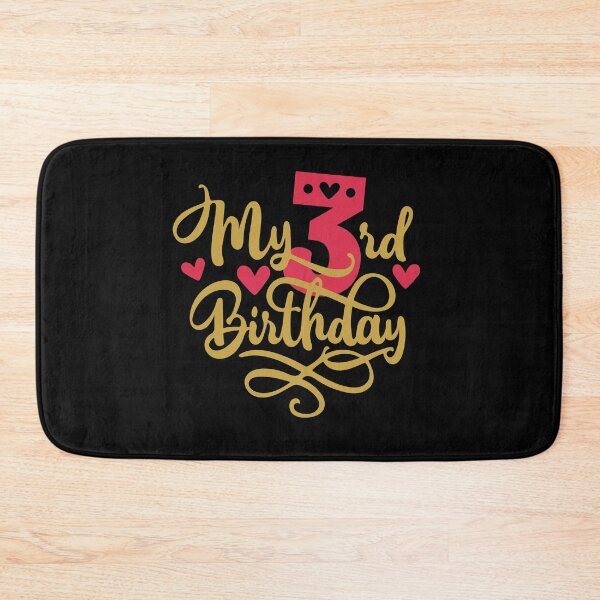 Item preview, 3rd birthday 3 years of being awesome 3 years kid girl boy Off birthday Vacation Inspiration Joy Mood designed and sold by DesignByHeartUK.