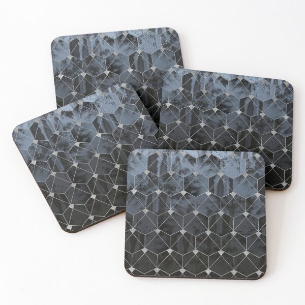 Item preview, Frozen Nordic Ice - Abstract Hexagon Pattern designed and sold by AmbienceArt.