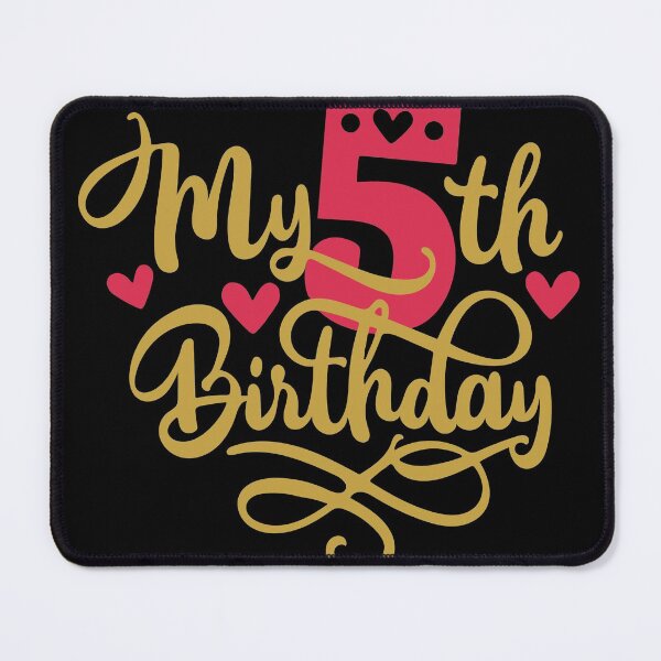Item preview, 5th birthday 5 years of being awesome 5 years kid girl boy Off birthday Vacation Inspiration Joy Mood designed and sold by DesignByHeartUK.