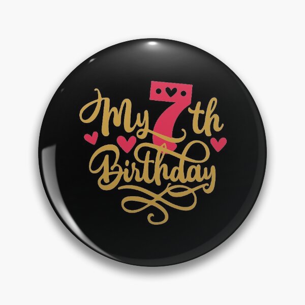 Item preview, 7th birthday 7 years of being awesome 7 years kid girl boy Off birthday Vacation Inspiration Joy Mood designed and sold by DesignByHeartUK.