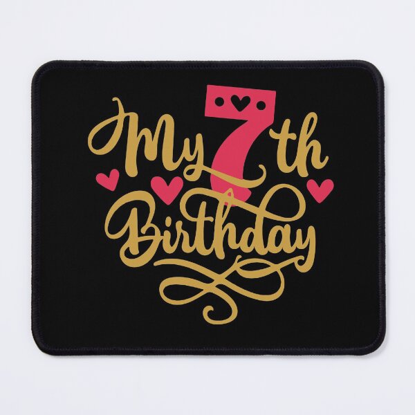 Item preview, 7th birthday 7 years of being awesome 7 years kid girl boy Off birthday Vacation Inspiration Joy Mood designed and sold by DesignByHeartUK.