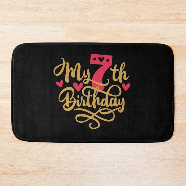 Item preview, 7th birthday 7 years of being awesome 7 years kid girl boy Off birthday Vacation Inspiration Joy Mood designed and sold by DesignByHeartUK.