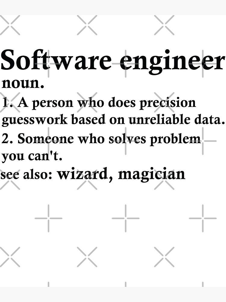 Disover Software Engineer Definition Computer Programmer Profession Premium Matte Vertical Poster