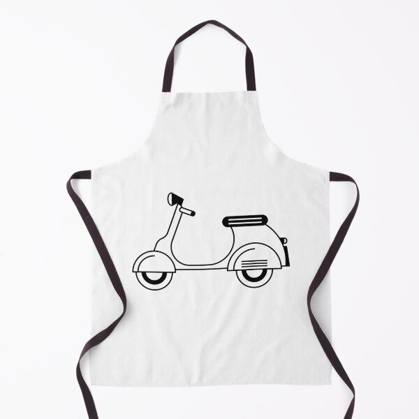 Item preview, Illustration of stylized black and white scooter (motorcycle) designed and sold by iswenyi.