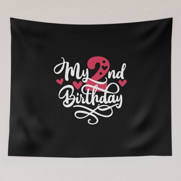 Item preview, 2nd birthday 2 years of being awesome 2 years kid girl boy Off birthday Vacation Inspiration Joy Mood designed and sold by DesignByHeartUK.