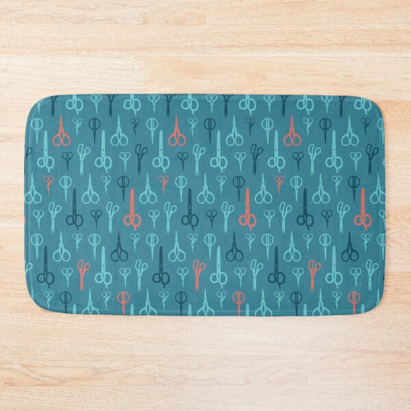 Item preview, Copy of Scissors pattern on blue background designed and sold by boozkova-vorona.