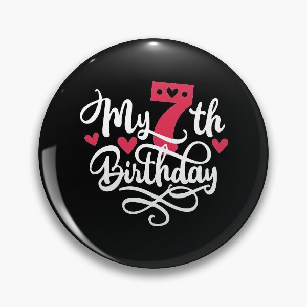 Item preview, 7th birthday 7 years of being awesome 7 years kid girl boy Off birthday Vacation Inspiration Joy Mood designed and sold by DesignByHeartUK.