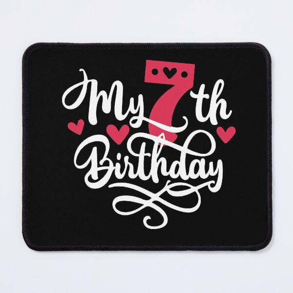 Item preview, 7th birthday 7 years of being awesome 7 years kid girl boy Off birthday Vacation Inspiration Joy Mood designed and sold by DesignByHeartUK.
