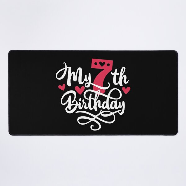 Item preview, 7th birthday 7 years of being awesome 7 years kid girl boy Off birthday Vacation Inspiration Joy Mood designed and sold by DesignByHeartUK.