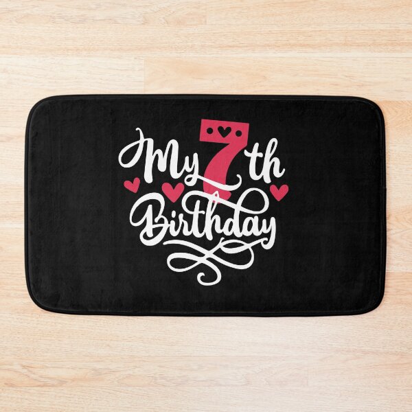 Item preview, 7th birthday 7 years of being awesome 7 years kid girl boy Off birthday Vacation Inspiration Joy Mood designed and sold by DesignByHeartUK.