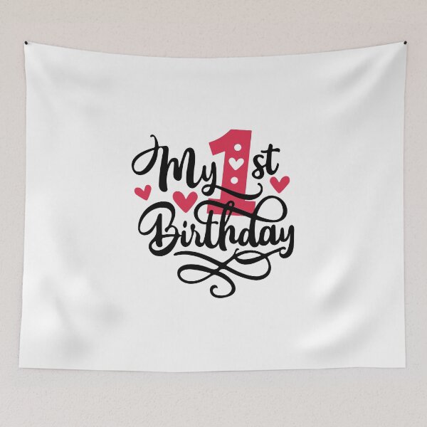 Item preview, 1st birthday 1 year of being awesome 1 year kid girl boy Off birthday Vacation Inspiration Joy Mood designed and sold by DesignByHeartUK.