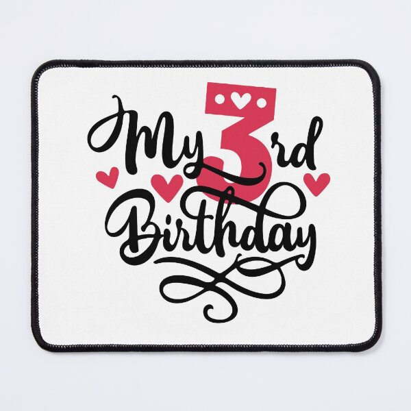 Item preview, 3rd birthday 3 years of being awesome 3 years kid girl boy Off birthday Vacation Inspiration Joy Mood designed and sold by DesignByHeartUK.
