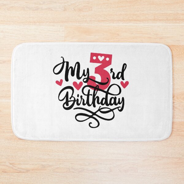 Item preview, 3rd birthday 3 years of being awesome 3 years kid girl boy Off birthday Vacation Inspiration Joy Mood designed and sold by DesignByHeartUK.