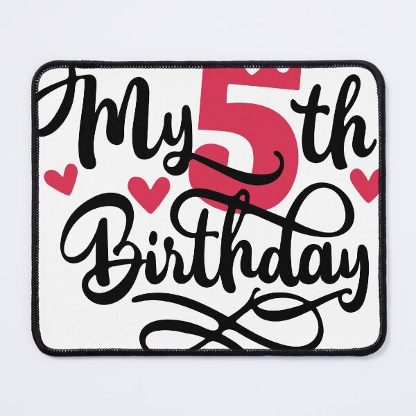 Item preview, 5th birthday 5 years of being awesome 5 years kid girl boy Off birthday Vacation Inspiration Joy Mood designed and sold by DesignByHeartUK.