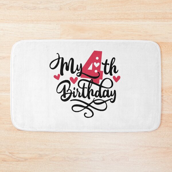Item preview, 4th birthday 4 years of being awesome 4 years kid girl boy Off birthday Vacation Inspiration Joy Mood designed and sold by DesignByHeartUK.