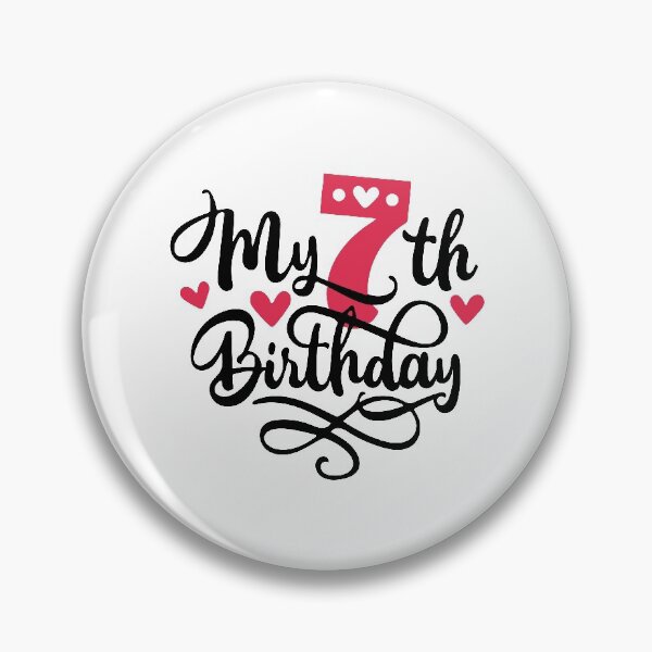 Item preview, 7th birthday 7 years of being awesome 7 years kid girl boy Off birthday Vacation Inspiration Joy Mood designed and sold by DesignByHeartUK.