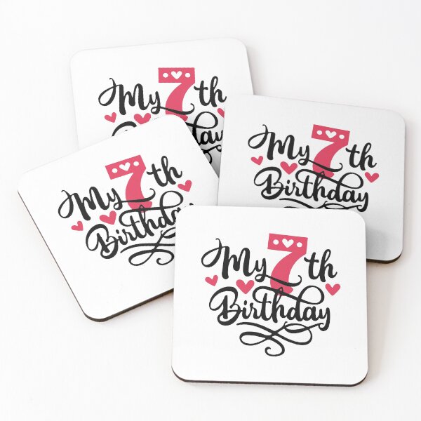 Item preview, 7th birthday 7 years of being awesome 7 years kid girl boy Off birthday Vacation Inspiration Joy Mood designed and sold by DesignByHeartUK.