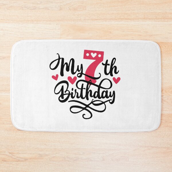 Item preview, 7th birthday 7 years of being awesome 7 years kid girl boy Off birthday Vacation Inspiration Joy Mood designed and sold by DesignByHeartUK.