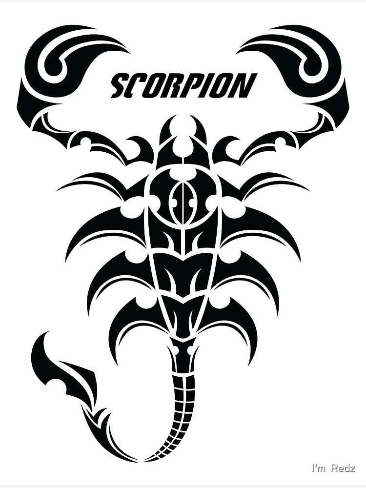 Sleek Tribal Scorpion Polished Steel | Free SVG