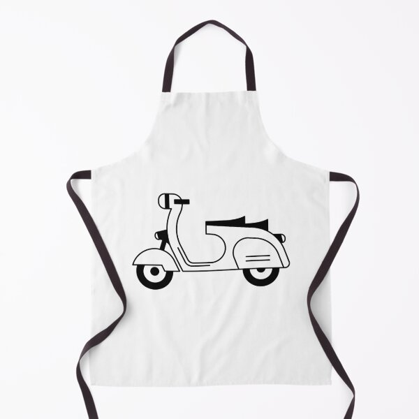 Item preview, Illustration of stylized black and white scooter (motorcycle) designed and sold by iswenyi.