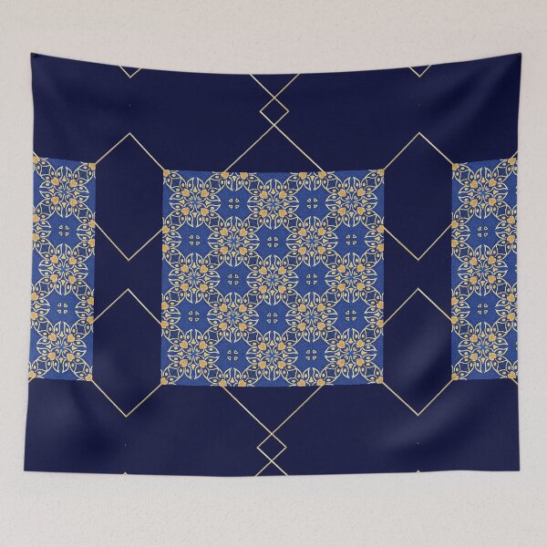 Item preview, Geometric Pattern Blue Shades - Abstract Retro designed and sold by Digitalme Designs.