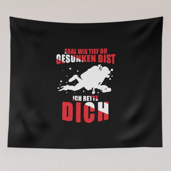 Artikelvorschau, Tief Gesunken Rescue Diver Rettungstaucher Scuba entworfen und verkauft von StrongShirts.