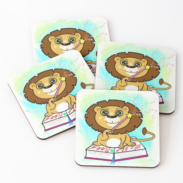 Artikelvorschau, Löwe liest ein Zauberbuch entworfen und verkauft von Shirley cute art .