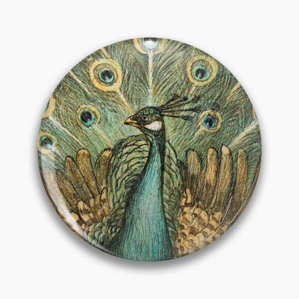 Item preview, Beautiful Peacock illustration designed and sold by Vintage Designs +.