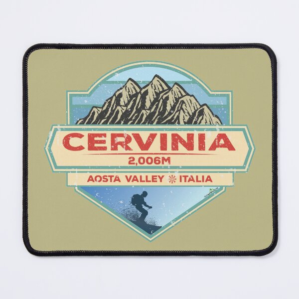 Item preview, Cervinia Italy Italia Ski Skiing Sticker T-Shirt 03 designed and sold by OuterShellUK.