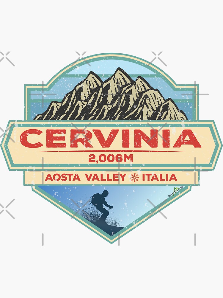 Sticker for Sale mit Cervinia Italy Italia Ski Skiing Sticker T