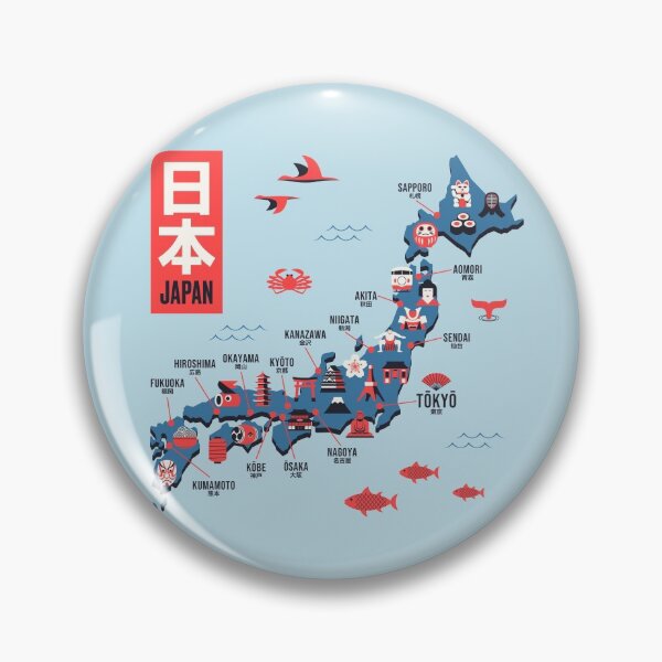 Item preview, Japan Map - Flat Sky designed and sold by VoodooCircus.