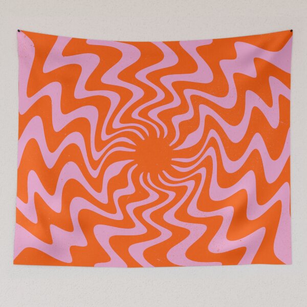 Item preview, 70s Retro Pink Orange Abstract designed and sold by trajeado14.