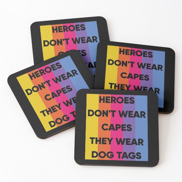 Item preview, Heroes Don't Wear Capes They Wear Dog Tags designed and sold by FridPix.