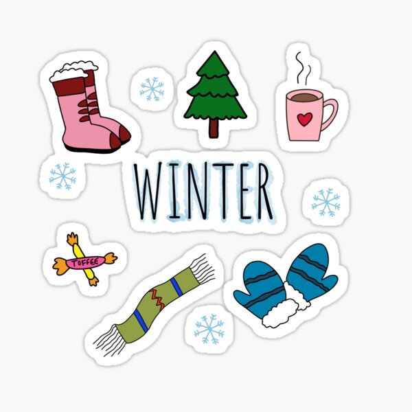 Winter Themed Essentials  Sticker for Sale by FashionN5