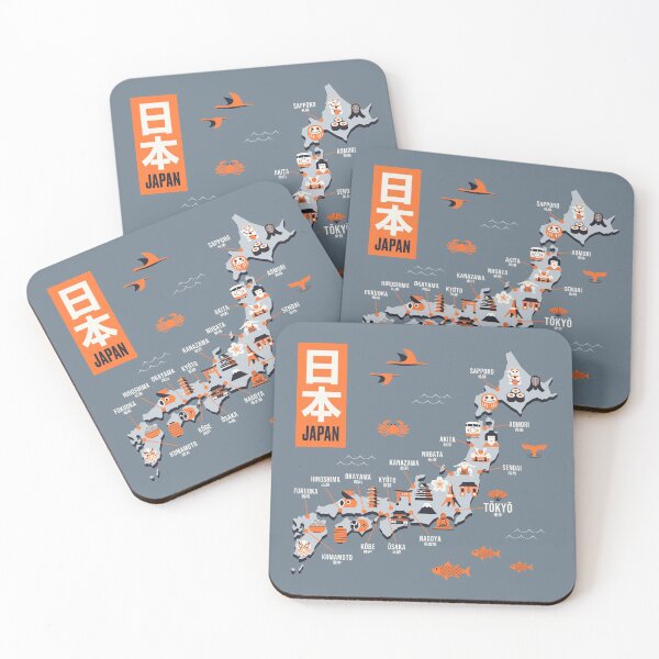 Item preview, Japan Map - Flat Slate designed and sold by VoodooCircus.