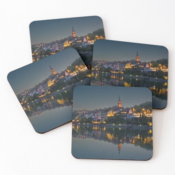 Item preview, Laufenburg am Rhein at night designed and sold by OskiOnTour.
