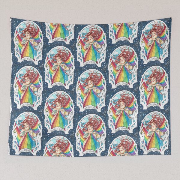 Item preview, Rainbow Railroad by Denise Gjernoe designed and sold by Wilma Fingerdoo Merch Shop.