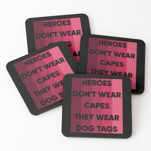 Item preview, Heroes Don't Wear Capes They Wear Dog Tags designed and sold by FridPix.