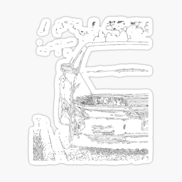 Aperçu de l'œuvre Skyline R32 GTR Wireframe Blanc créée et vendue par Auto-Prints.